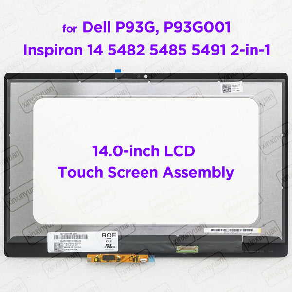 StoneTaskin Original 14.0 Laptop LCD Touch Screen Digitizer Assembly for DELL Inspiron 14 5482 5485 5491 2in1 P93G P93G001 Display Panel Replacement Free Fast Shipping