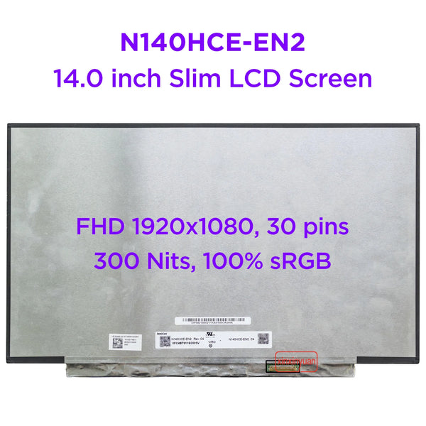 StoneTaskin Original 14.0 Slim Laptop LCD Screen N140HCE-EN2 for Asus ZenBook Duo UX481FL Non-Touch 100% sRGB Display Panel FHD1920x1080 30pins eDP Fast Free Shipping