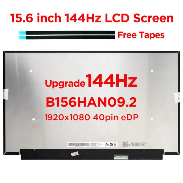 StoneTaskin 15.6" 144Hz Laptop LCD Screen B156HAN09.2 Fit NV156FHM-NY4 LP156WFG-SPP1 For Lenovo Legion 5-15ARH05H S7-15IMH5 40pin eDP