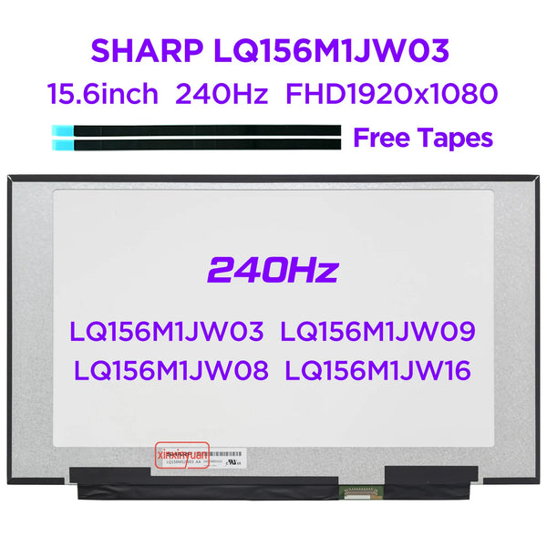 StoneTaskin 15.6" 240Hz Laptop LCD Screen LQ156M1JW03 LQ156M1JW09 LQ156M1JW08 LQ156M1JW16 LQ156M1JW26 For MSI GS65 Series 1920x1080 40pin Fully Tested Free Shipping