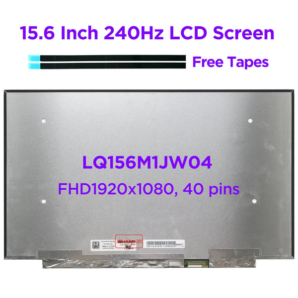 StoneTaskin Original 15.6" 240Hz Laptop LCD Screen LQ156M1JW04 LQ156M1JW22 for Dell Alienware M15 Display Panel 1920x1080 240Hz 0YVPGF 00KJ3Y 40pins Fast Free Shipping