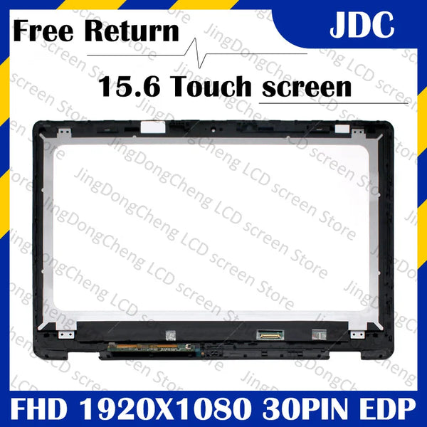 StoneTaskin Original 15.6 "FHD per Dell Inspiron 15 7558 7568 P55F P55F001 P55F002 Laptop LCD Touch Screen vetro Digitizer Display Panel Assembly Fully Tested Free Shipping