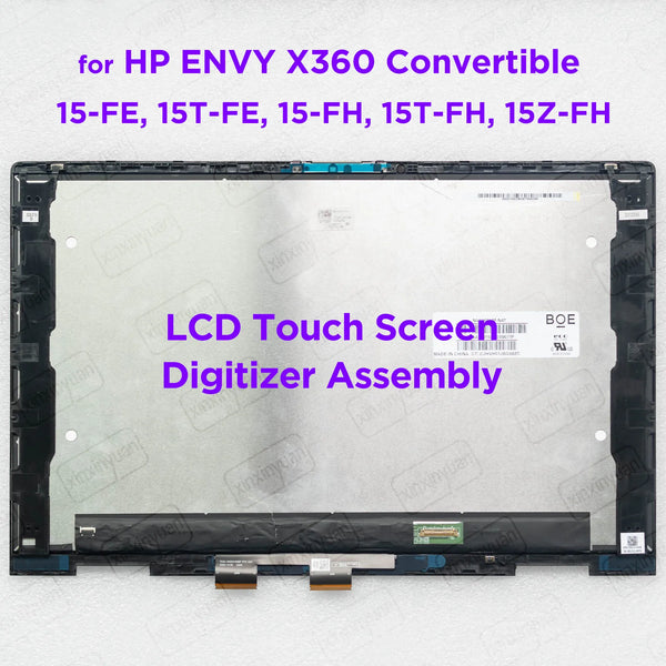 StoneTaskin 15.6-INCH LCD Screen Touch Assembly for HP ENVY X360 15-FE 15T-FE 15-FH 15T-FH 15Z-FH 15-fe0002TU Display Panel Replacement Display Panel Fully Tested Free Fast Shipping