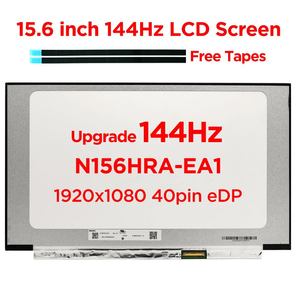 15.6" IPS 144Hz Laptop LCD Screen N156HRA-EA1 LM156LF2F01 LM156LF2F03 B156HAN08.4 Matrix Display Panel FHD 1920x1080 40pin eDP