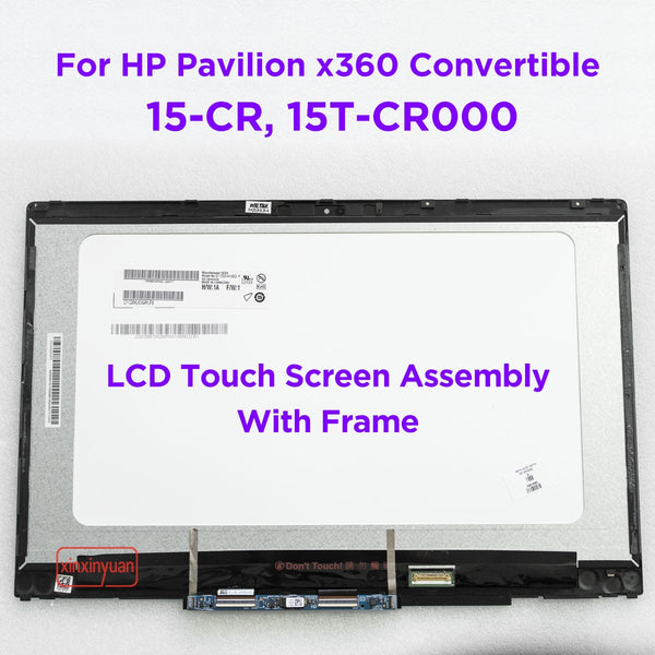 StoneTaskin 15.6 LCD Laptop Touch Screen Digitizer Assembly For HP Pavilion x360 15-CR 15T-CR 15-CR0010NR 15-CR0051CL 15-CR0053WM L20824-001 Replacement