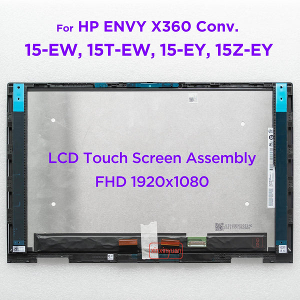 StoneTaskin 15.6 LCD Screen Touch Assembly for HP ENVY X360 15-EW 15T-EW 15-EY 15Z-EY 15-ew0006TX 15-ew0023TU 15-ew0051TU Display N09664-001 Replacement