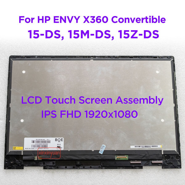 StoneTaskin 15.6 LCD Touch Screen Digitizer Assembly For HP ENVY X360 15-DS 15Z-DS000 15M-DS0012DX 15-DS0003CA 15-DS0013NR 0025AU L53868-001 Replacement