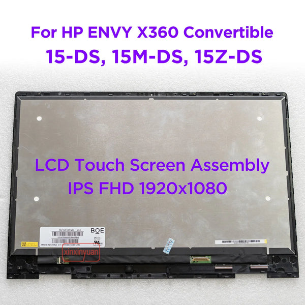 StoneTaskin 15.6 LCD Touch Screen Digitizer Assembly For HP ENVY X360 15-DS 15Z-DS000 15M-DS0012DX 15-DS0003CA 15-DS0013NR 0025AU L53868-001 Display Panel Fully Tested Free Fast Shipping