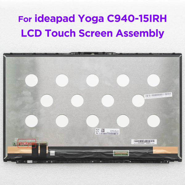 StoneTaskin 15.6 LCD Touch Screen Digitizer Assembly for Lenovo ideapad Yoga C940-15IRH 81TE Display Panel Replacement 5D10S39614 5D10S39615