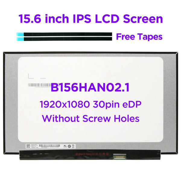 StoneTaskin Original  15.6 Laptop LCD Screen B156HAN02.1 Fit LP156WFC-SPD1 NV156FHM-N48 N156HCA-EAB For Lenovo S340-15 3-15ARE ThinkPad T590 30pin eDP Free Fast Shipping