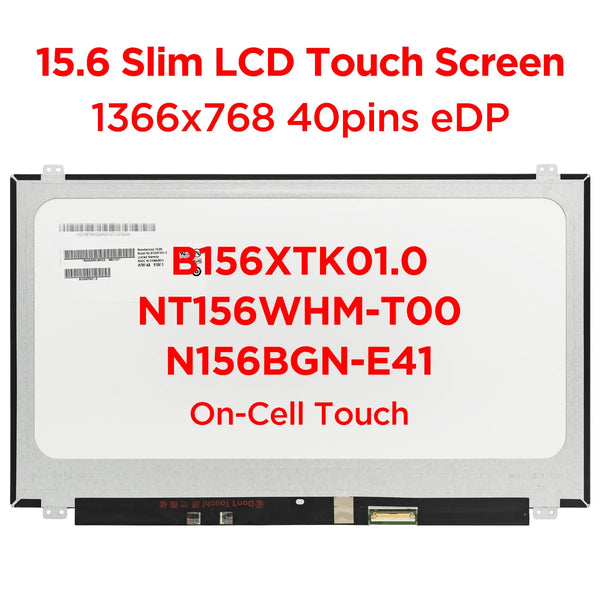 StoneTaskin Original 15.6" Laptop Touch Screen B156XTK01.0/LTN156AT40 for Dell Inspiron 15 3541 3542 3543 5547 5548 5551 3551 HD1366x768 40pins eDP Free Fast Shipping