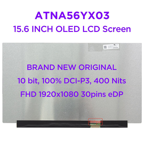 15.6 OLED Laptop LCD Screen ATNA56YX03 ATNA56YX03-0 for ASUS K513E M3500 M5100 M6500 K3500 X1505 AM-OLED Display Panel 1920x1080