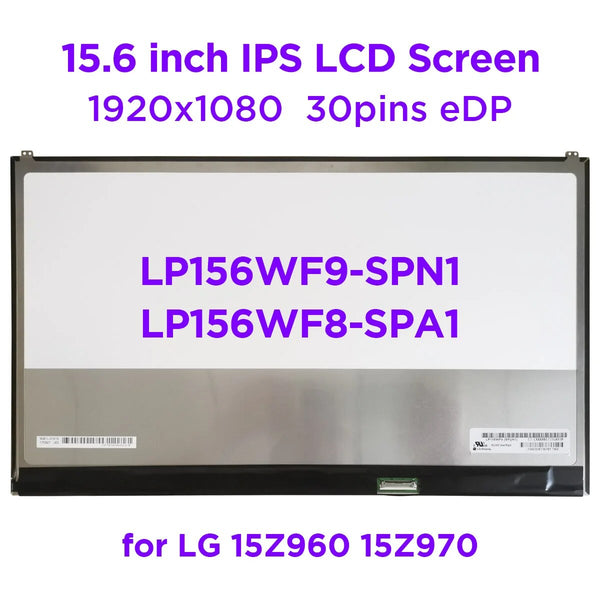 15.6" Slim Laptop LCD Screen LP156WF9-SPN1 LP156WFC-SPY1LP156WF8-SPA1 for LG 15Z960 15Z970 15Z980 IPS 1920x1080 30pin eDP