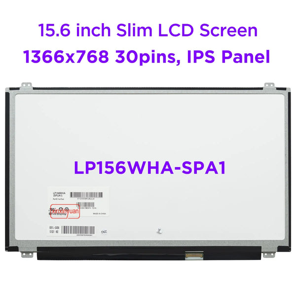 StoneTaskin Original  15.6" Slim Laptop LCD Screen LP156WHA-SPA1 LP156WHA (SP) (A1) LP156WHA-SPA2 IPS Display Panel Replacement HD1366x768 30pins eDP Free Fast Shipping