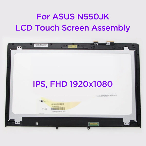 StoneTaskin 15.6 inch LCD Touch Screen Digitizer Assembly For Asus N550JK IPS LED Display Panel Replacement Screen Module FHD 1920x1080