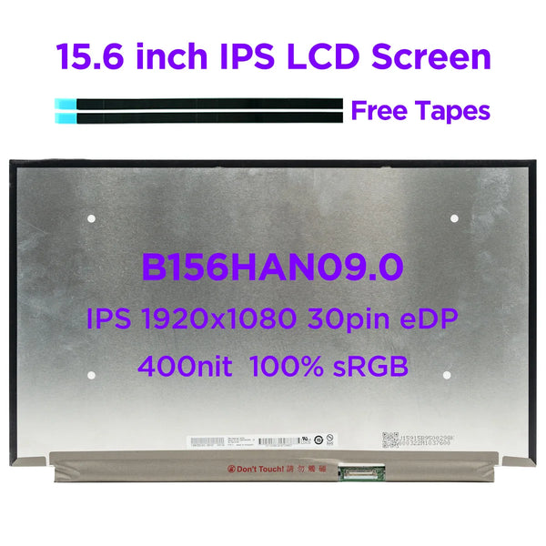 StoneTaskin Original 15.6&quot; IPS Laptop LCD Screen B156HAN09.0 Fit N156HCG-GQ1 NE156FHM-N61 N156HCA-GA4 LQ156M1JW31 72% NTSC 400nit 1920x1080 30pin eDP Fast Free Shipping