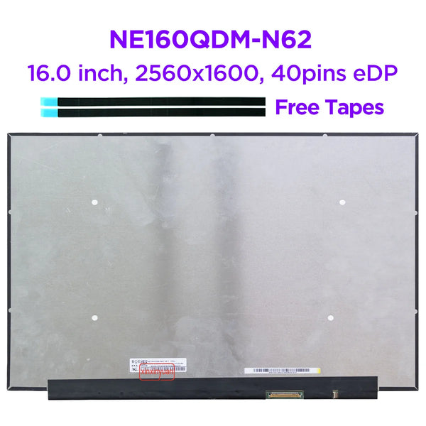 StoneTaskin Original 16.0 Laptop LCD Screen NE160QDM-N62 MNG007DA1-3 for ideapad 5 Pro 16IAH7 Creator 5-16ACH6 ThinkBook 16 G4+ IAP 2560x1600 40pins Fast Free Shipping