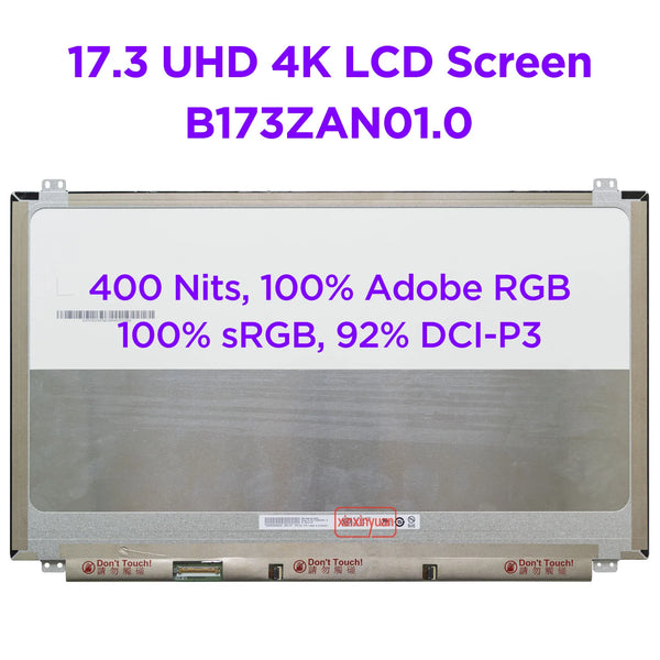 StoneTaskin 17.3 Laptop LCD Screen B173ZAN01.0 B173ZAN01.1 B173ZAN01.4 LQ173D1JW31 N173DSE-G31 for Dell Alienware 17 R3 UHD 3480x2160 40pins Fully Tested Free Shipping