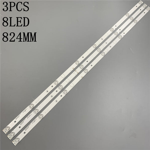 1SET=3PCS LED backlight strip lamp for akai 43 inch TV JS-D-JP4310-A81EC JS-D-JP4310-B81EC E43DU1000 MCPCB