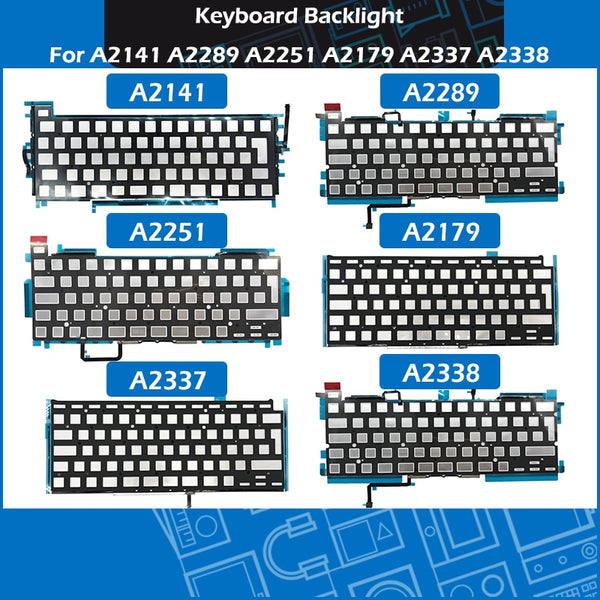 StoneTaskin Wholesale 2019 2020 Year Laptop Keyboard Backlit Sheet A2141 A2289 A2251 A2179 A2337 A2338 Keyboard Backlight For Macbook Pro Air Retina 6 Month Warranty
