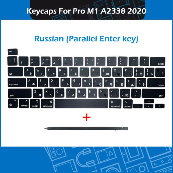 StoneTaskin Wholesale 2022 Year EMC 3578 M1 Laptop A2338 Russian колпачок Keys Key Cap Keycaps For Macbook Pro Retina 13 inch Keyboard Repair 6 Month Warranty