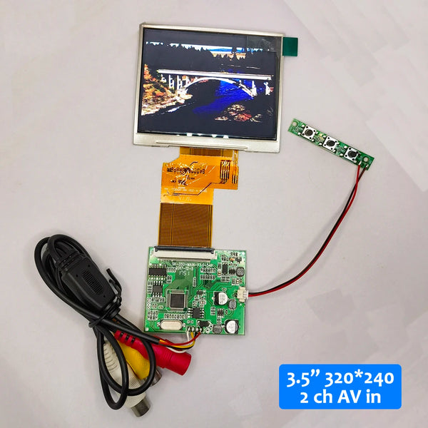 3.5” TFT LCD display module kit LQ035NC111 320*240 2 way AV in driver board for car reversing system, industry, instrument