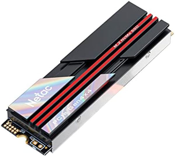 Netac 2TB PCIe 4.0 NVMe SSD M.2 2280 Internal Solid State Drive with Heatsink SLC Caching Speed up to 7000MB/s High-Performance for PCs Desktop Works with PS5 Heat Control Easy to Install- NV7000