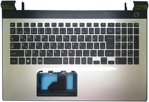 Laptop Palmrest for Toshiba Satellite L55-C L55D-C L55DT-C L55T-C L55-C5118 L55-C5183 L55D-C5204R L55DT-C5205S L55T-C5210W L55-C5203R L50-C-14P L50-C-14R Gold with Japanese JP Black Keyboard New