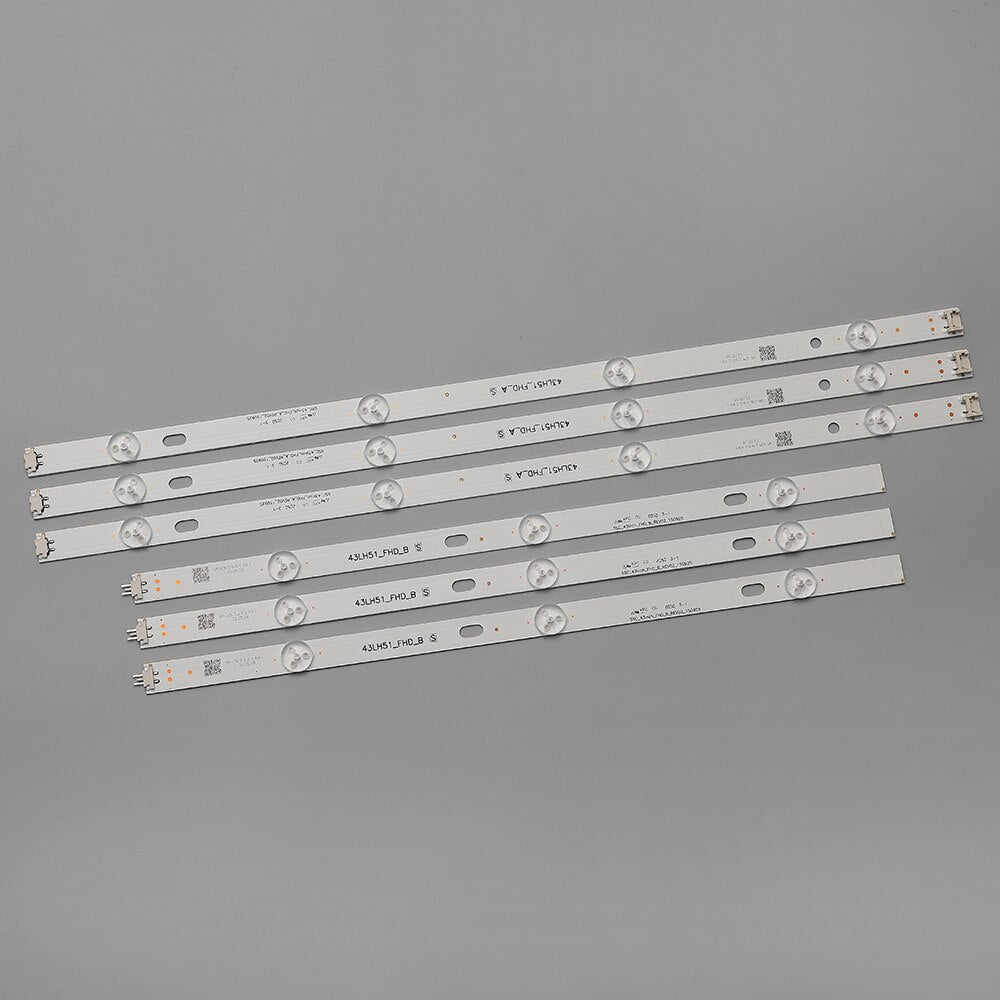 SPOUPKFKCK 6 Pezzi Barra di retroilluminazione a LED Adatta for LG 43LH590V 43LF510V 43LF5100 43LH5100 43LH570A 43LH520V 43LH511T 43LH513V 43LJ515V 43LH510V 43LH570V(1 Set 6pcs