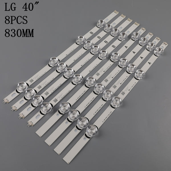 8PCS LED Backlight strip For LG 40"TV 40LF630V SVL400 HC400DUN-VCKN1-211X VCKN5-214X 40LH5300 INNOTEK DRT 4.0 3.0 40 6916L-0885A