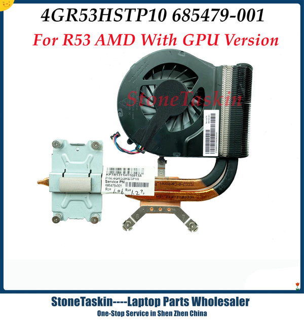 StoneTaskin 95% New Original Laptop Cooling Fan CPU Cooler For HP Pavilion G4 G6 G7-2000 R53 Heatsink With GPU 4GR53HSTP10 685479-001 Tested Free Shipping