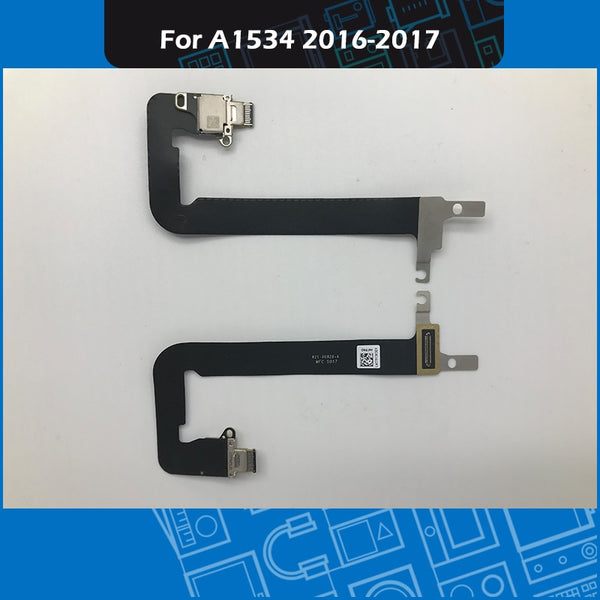 StoneTaskin Wholesale A1534 I/O USB-C Connector Board DC IN Power Jack Cable 821-00828-A For Macbook Retina 12" A1534 821-00482-A 2016 2017 6 Month Warranty