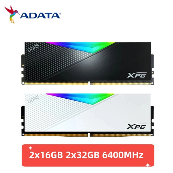 AData XPG LANCER RGB DDR5 D500G 16GBx2/32GBx2 6400MHz PC Desktop RAM U-DIMM Memory Kit Black/White Brand New Original