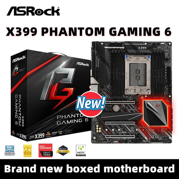 StoneTaskin Refurbished ASROCK Brand New AMD X399 Motherboard Support TR4 Socket Ryzen Threadripper Series CPU TR 2950X TR 1950X DDR4 3400+ MHz NVME M.2 MB Free Fast Shipping