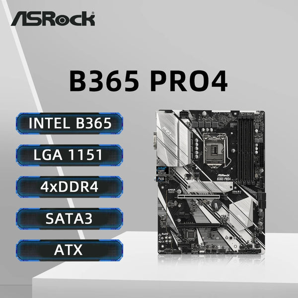 ASRock B365 PRO4 Motherboard Supports i5-8600K 9600KF i7-9700KF 8700K i9-9900KF CPU 4xDDR4 3200MHz HDMI M.2 ATX B365 Mainboard Free Fast Shipping