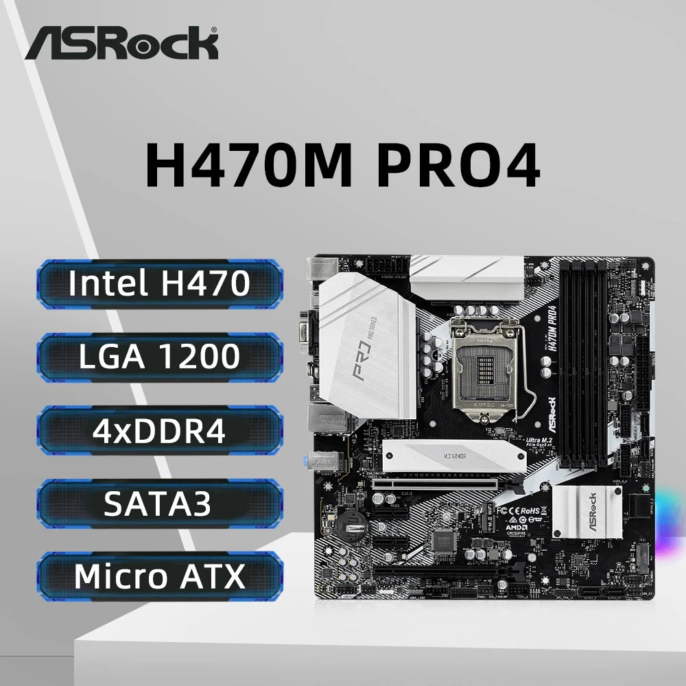 Msi Best Motherboard For I7 10700f ASRock H470M PRO4 Motherboard