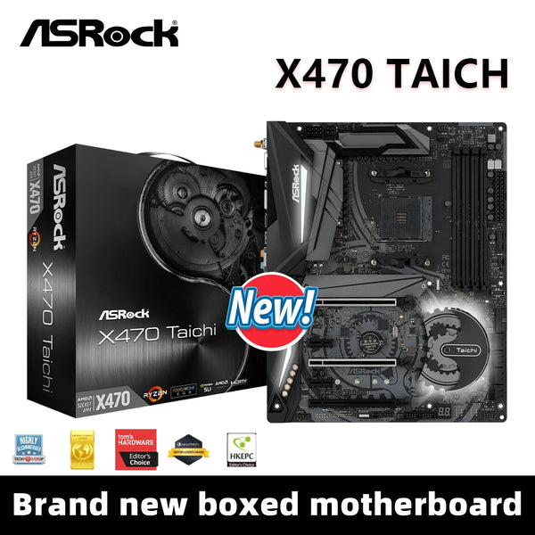ASRock X470 Taichi Motherboard Supports AMD X470 Ryzen 5600 5700x3D 5800x3D CPU 4xDDR4 3466MHz NVME M.2 ATX AM4 Mainboard