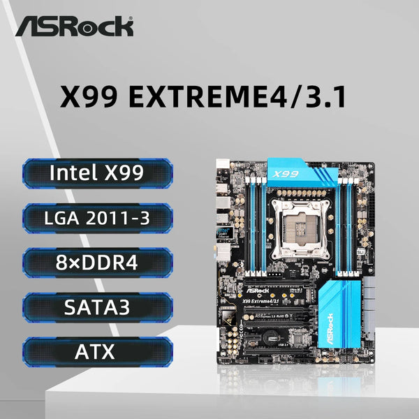 ASRock X99 EXTREME4/3.1 Motherboard Support i7-6800K 6900K E5-4669 2695 2690 2629 2683 2609 1680 CPU 8xDDR4 2400MHz M.2 ATX High Quality Fully Tested Free Shipping