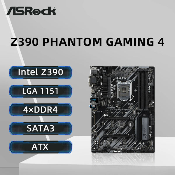ASRrock Z390 Motherbaord Support i9-9900KF i7-9700 8700K i5-9400F 8600K CPU DDR4 4300MHz 128GB HDMI LGA1151 M.2 PCIE 3.0 ATX Free Fast Shipping