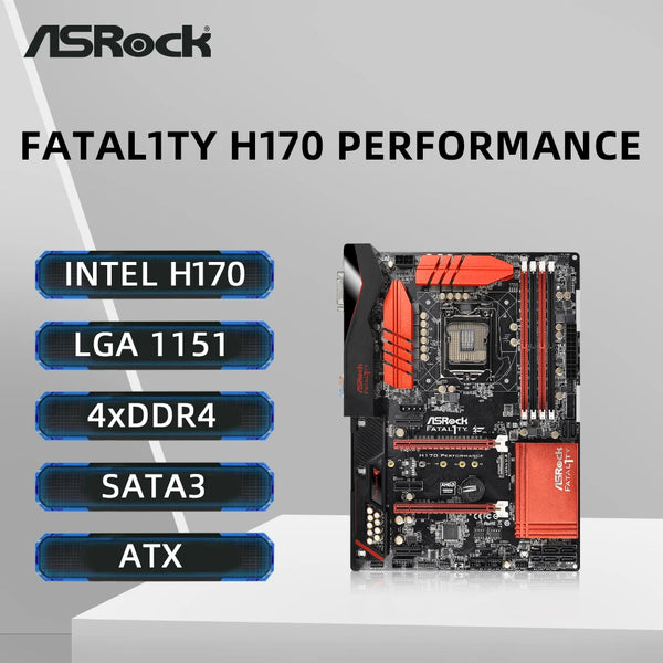 ASUS H170 PERFORMANCE Motherboard Support i7-7700 6700K i5-7600 6500 i3-7320 6300 CPU LGA 1151 4xDDR4 M.2 ATX H170 Mainboard