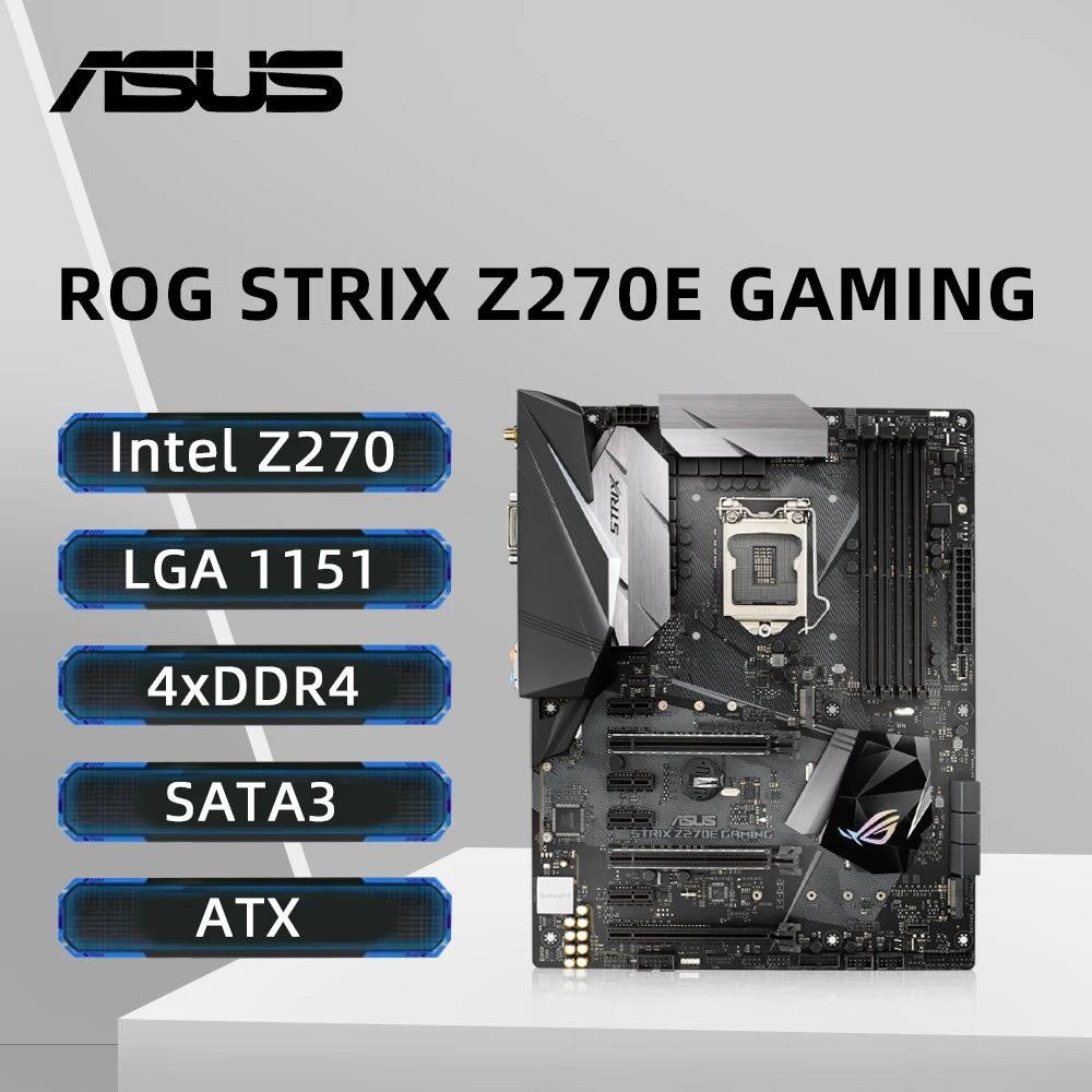 ASUS ROG STRIX Z270E GAMING Motherboard Support i7-7700K 6700K i5-7600 ...