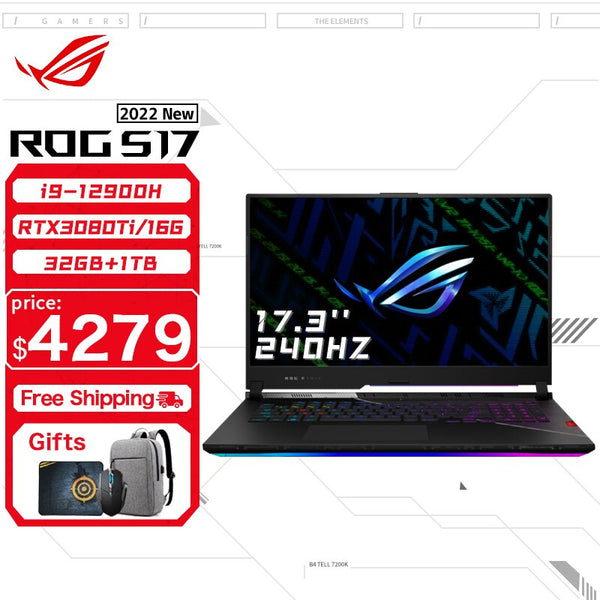Brand New ASUS ROG Strix SCAR 15/17 Gaming Laptop Intel Core i9 12900H 32G RAM 1T SSD RTX3080Ti 16GB 2.5K Screen 165Hz 16Inch Computer Warranty