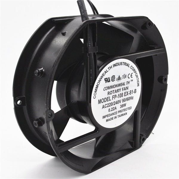 StoneTaskin Axial Fan FP-108EX-S1-B 220V 38W Dual Bearing Cooling Fan Oval 172x150x51mm