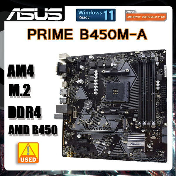 StoneTaskin B450 AM4 Motherboard For Ryzen 5 3600 cpus Asus PRIME B450M- A Motherboard DDR4 128GB AMD B450 PCI-E 3.0 M.2 USB3.1Micro ATX