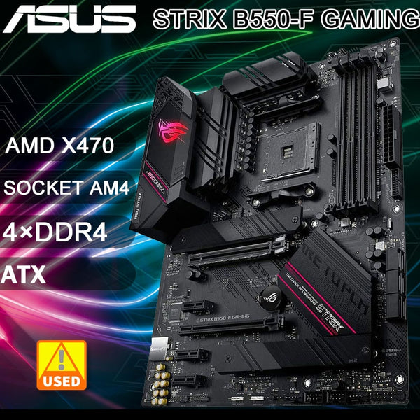 StoneTaskin B550 Motherboard ASUS ROG STRIX B550-F GAMING Socket AM4 4×DDR4 128GBPCI-E 4.0 M.2 6×SATA III USB3.2 HDMI ATX For Ryzen 5600 cpu