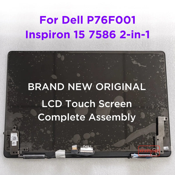 StoneTaskin Brand New Original 15.6 Inch LCD Touch Screen Complete Assembly For Dell Inspiron 15 7586 2 in 1 P76F001 UHD 4K Upper Half Set Display Panel Fully Tested Free Fast Shipping