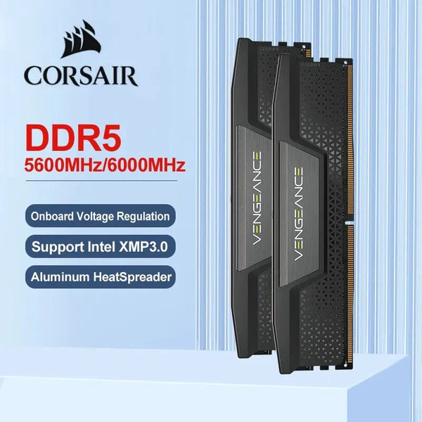 CORSAIR VENGEANCE DDR5 RAM 16GB 32GB 5200MHz 6000MHz 6400MHz 96GB(48G*2) Intel XMP ICUE Compatible Computer Memory - Black Brand New Original