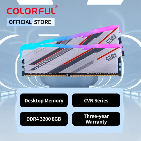 Colorful New Memoria Ram DDR4 8G2666MHz 3200MHz Desktop Memory Memoria Desktop Memory 1.2v RAM With RGB And Heat Sink Original Brand New