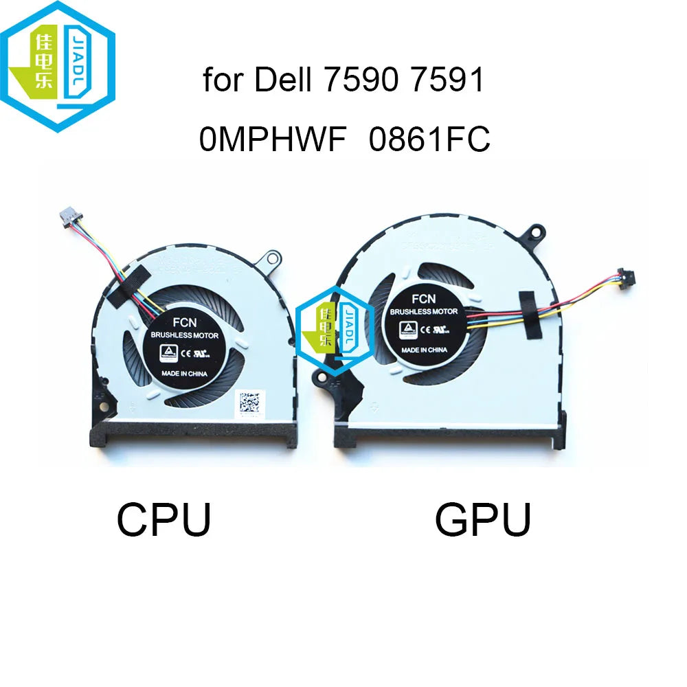 Ventilateur Refroidissement CPU GPU Pour Dell Inspiron 15-7590 7591 | Remplacement DFS5K12114262D DFS5K22115371D