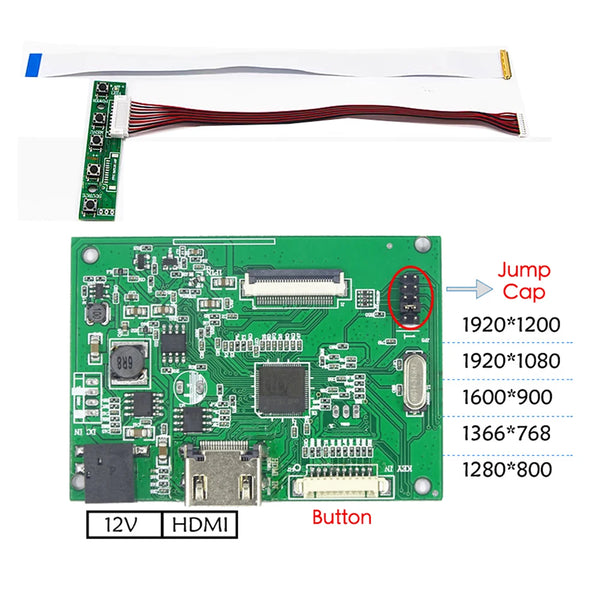 Drive-Free 30Pin eDP LCD Controller Driver Board HDMI Jump cap For Screen 1920*1200 1920*1080 1600*900 1366*768 1280*800 panel